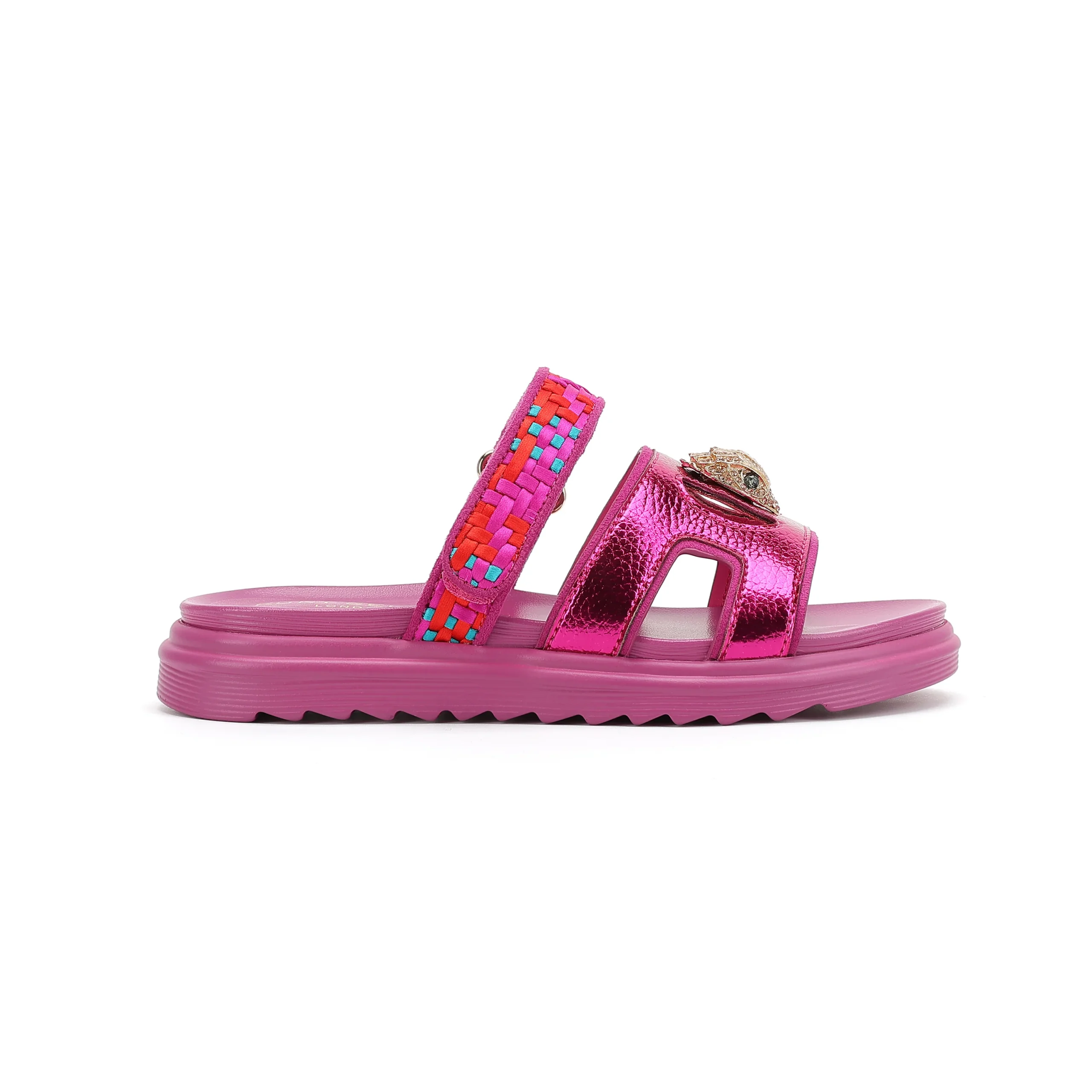 Kensington Cutout Mule Sandal - Big Kid Purple Red