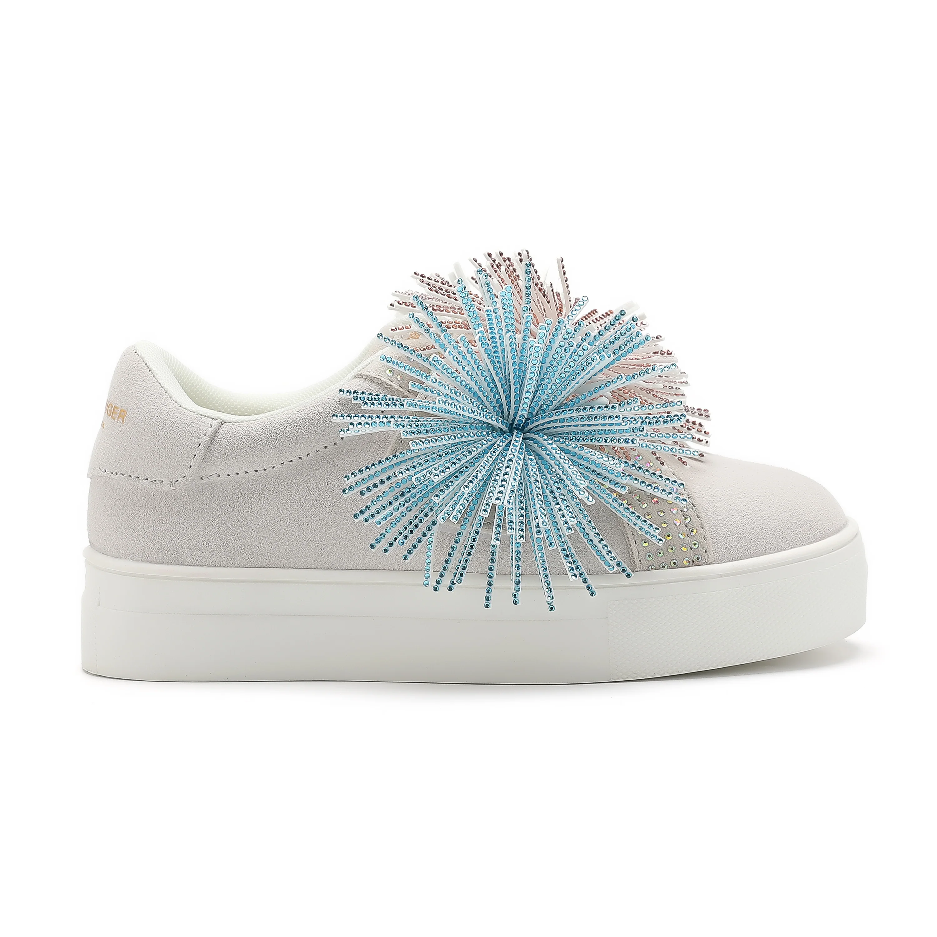 Laney Fringe Sneaker  - Big Kid White