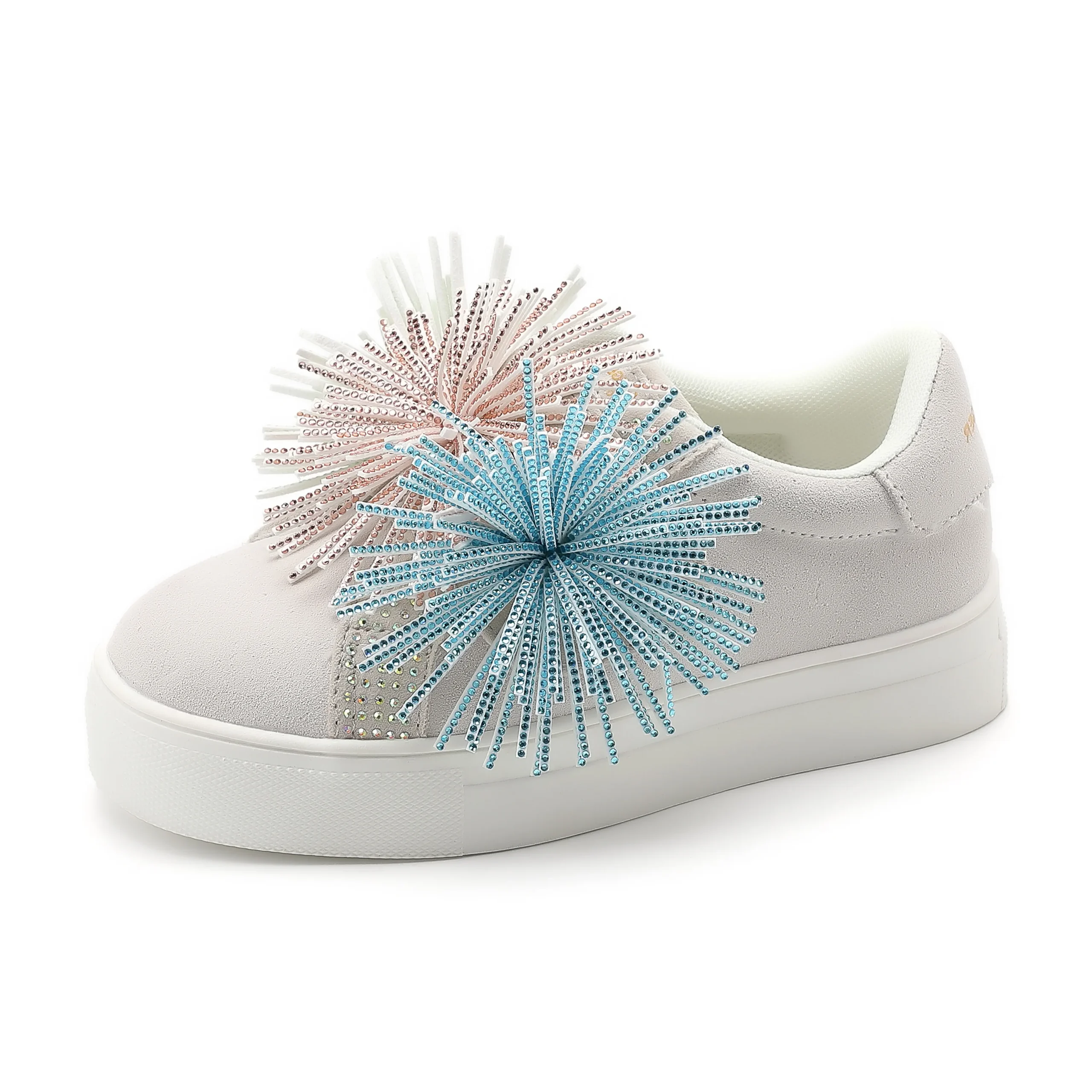 Laney Fringe Sneaker - Big Kid White - Image 7