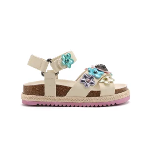 Mini Kensington Flower Sandal - Big Kid Bone Multi