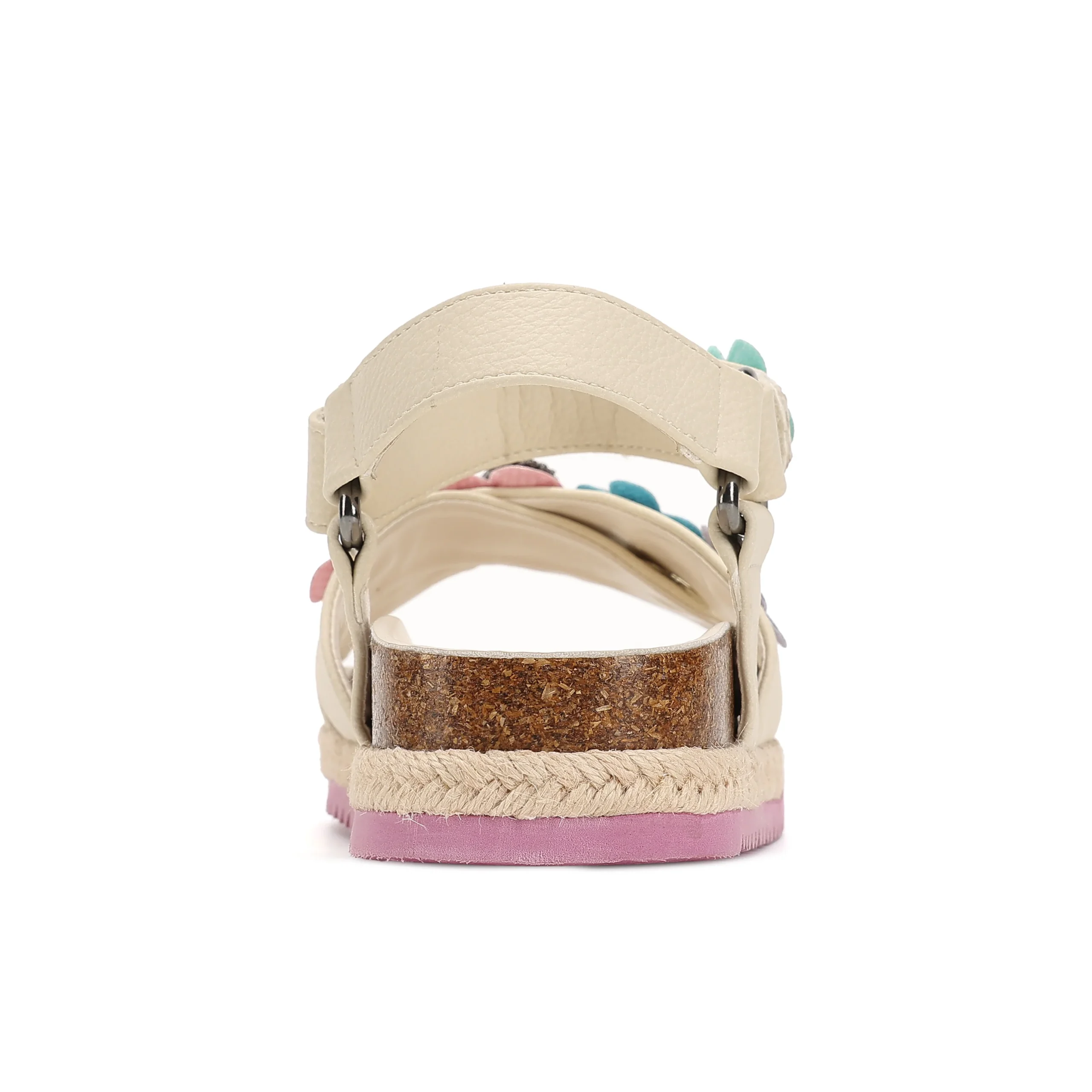 Mini Kensington Flower Sandal - Big Kid Bone Multi - Image 3
