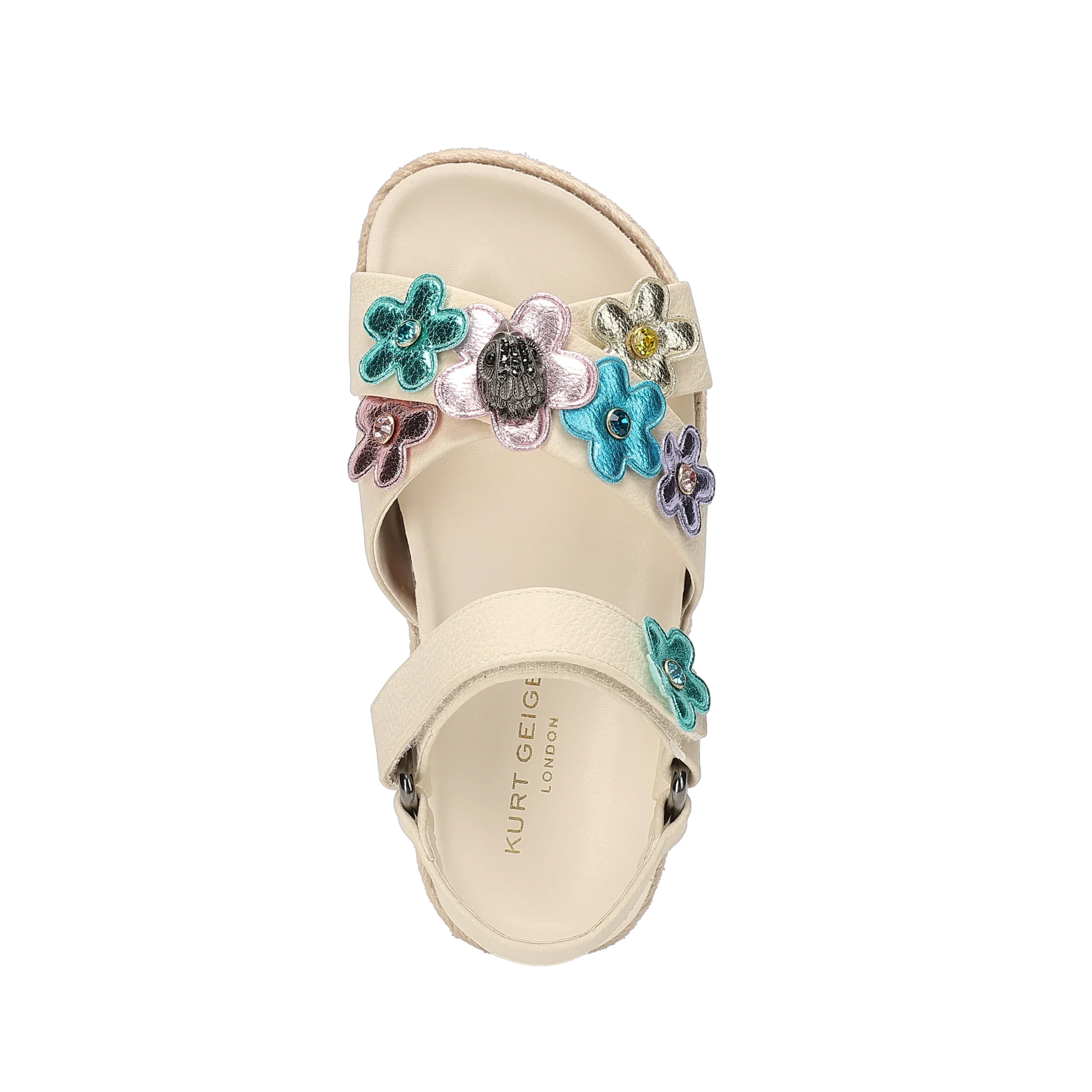 Mini Kensington Flower Sandal - Big Kid Bone Multi - Image 5