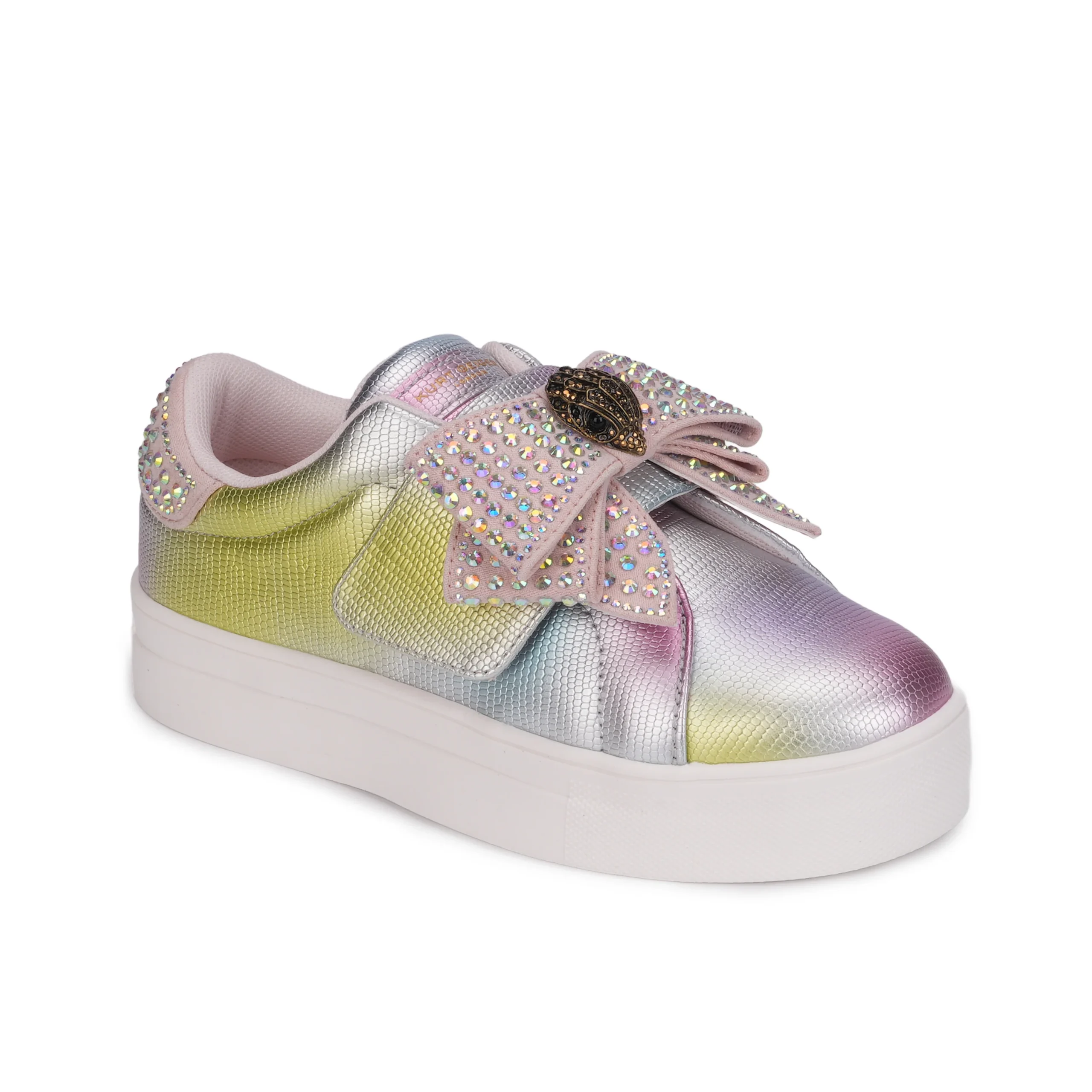 Mini Laney Bow Sneaker - Big Kid Pink Iridescent - Image 2