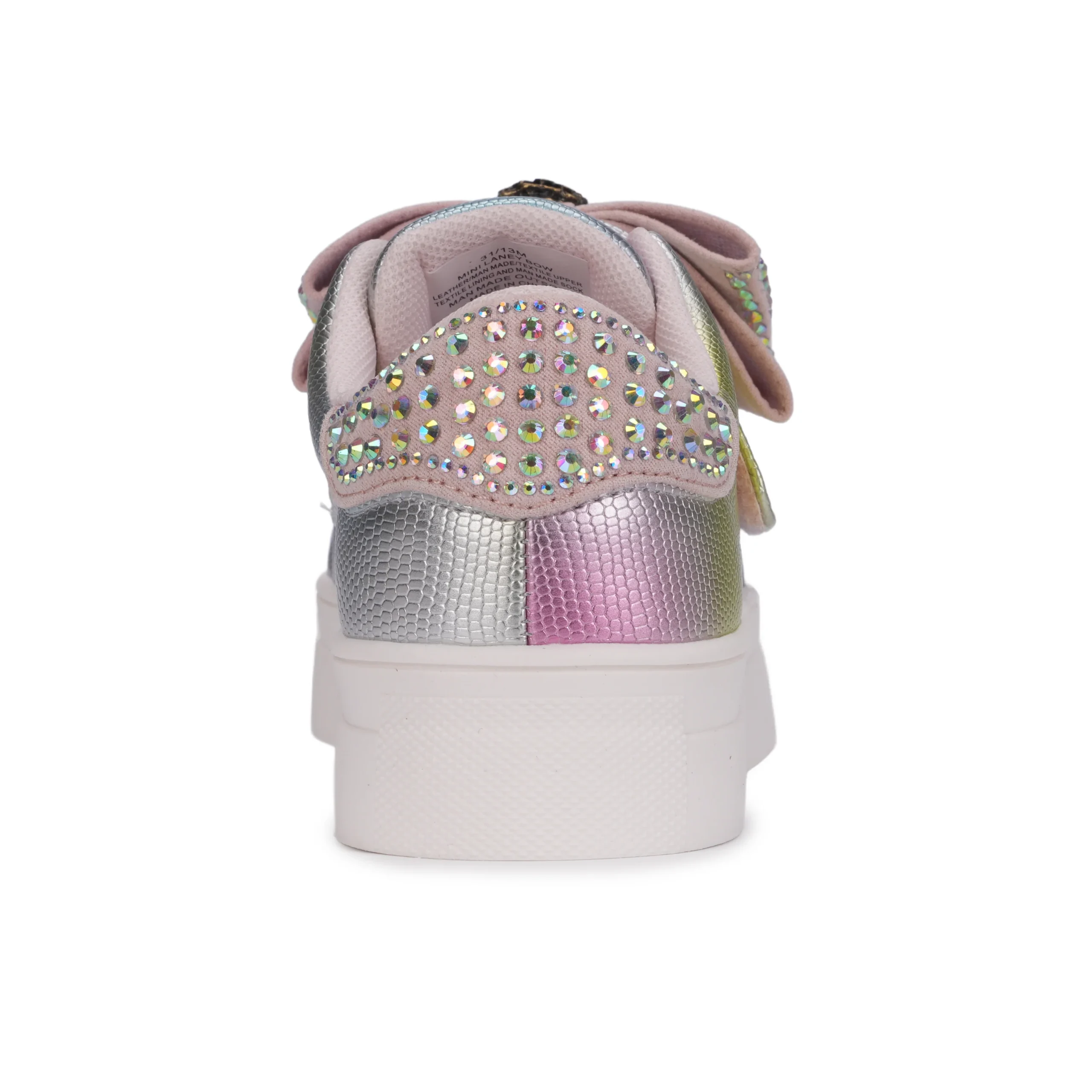 Mini Laney Bow Sneaker - Big Kid Pink Iridescent - Image 3