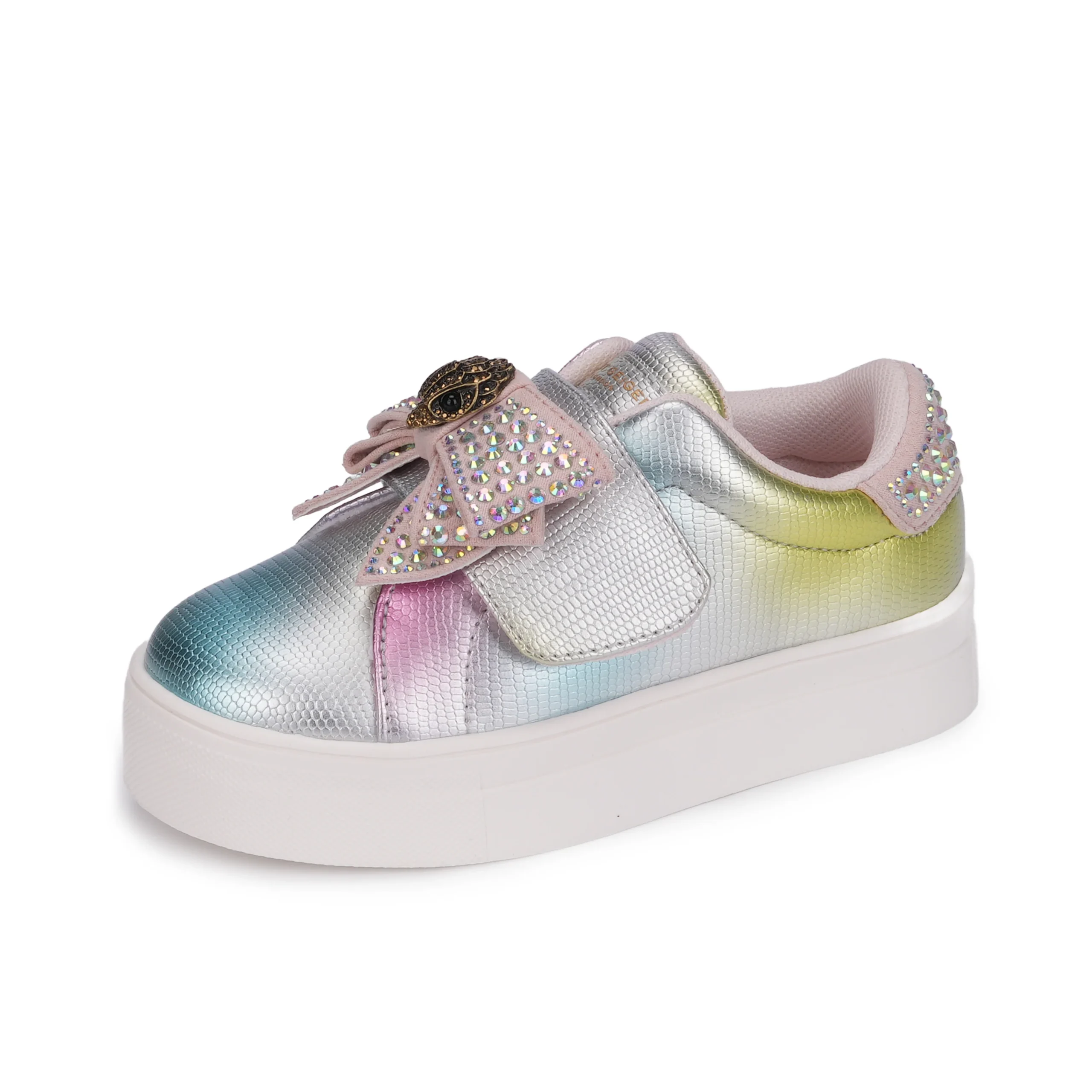 Mini Laney Bow Sneaker - Little Kid Pink Iridescent - Image 7