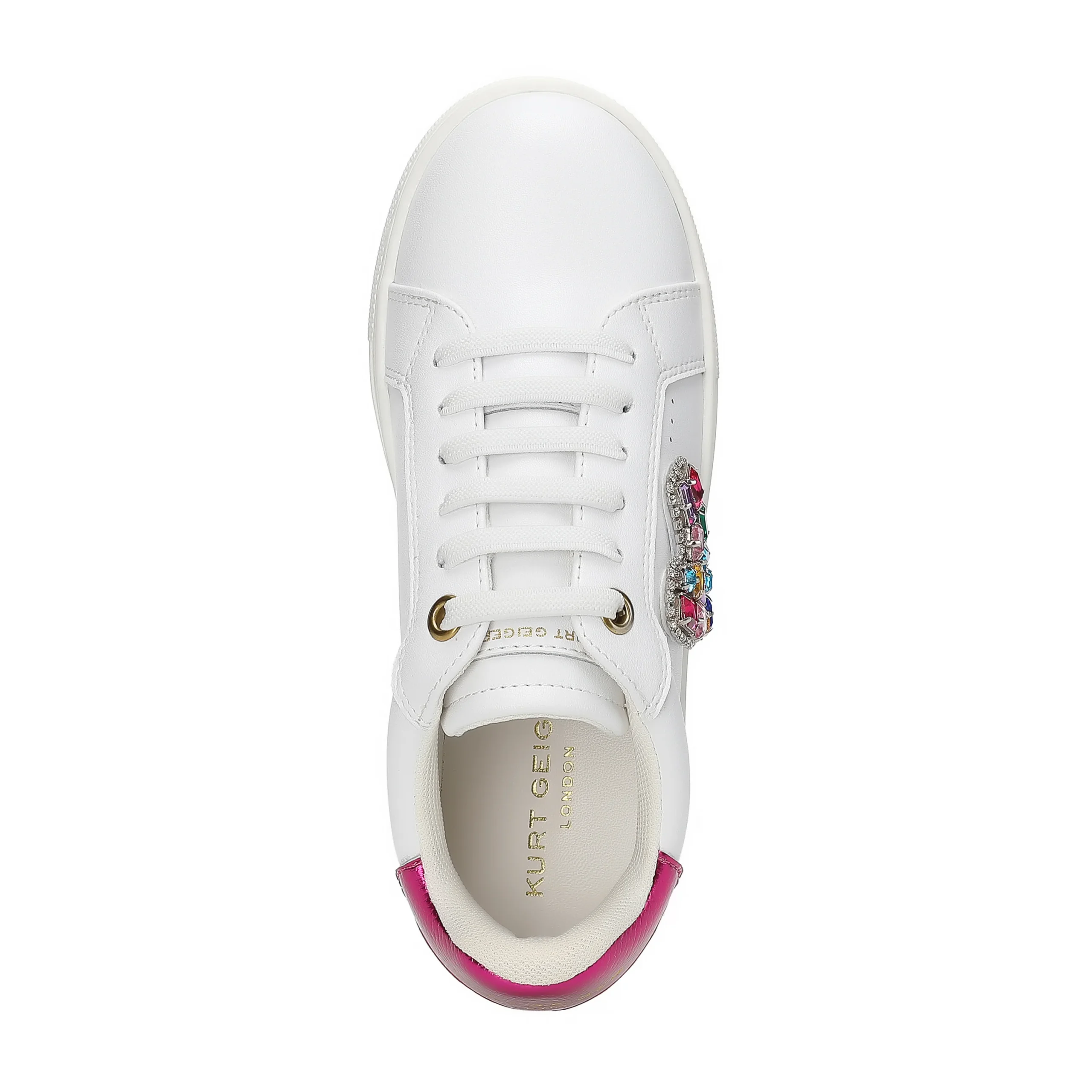 Mini Laney Love Heart Sneaker - Big Kid White - Image 5