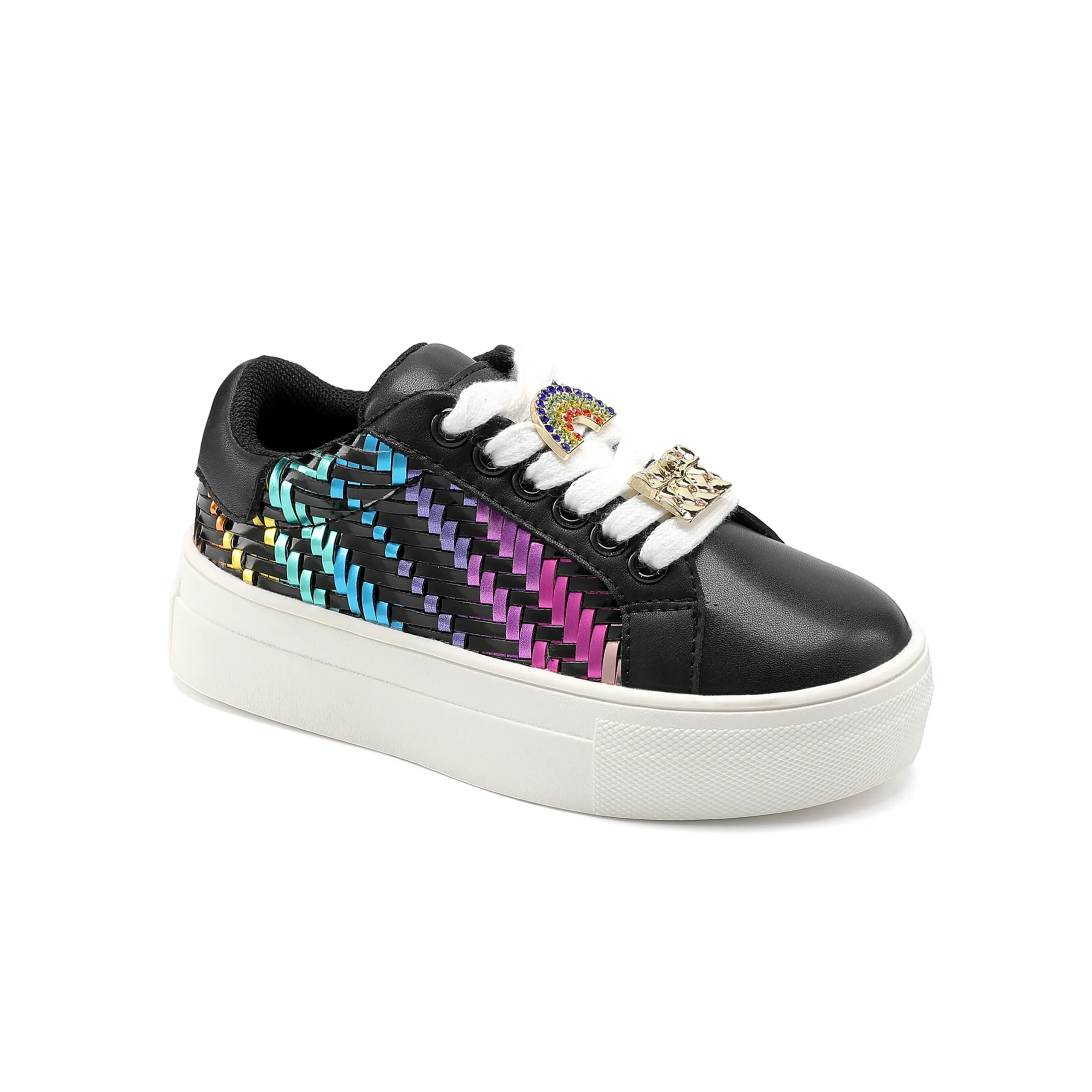 Mini Laney Weave Sneaker - Little Kid Black Multi - Image 2