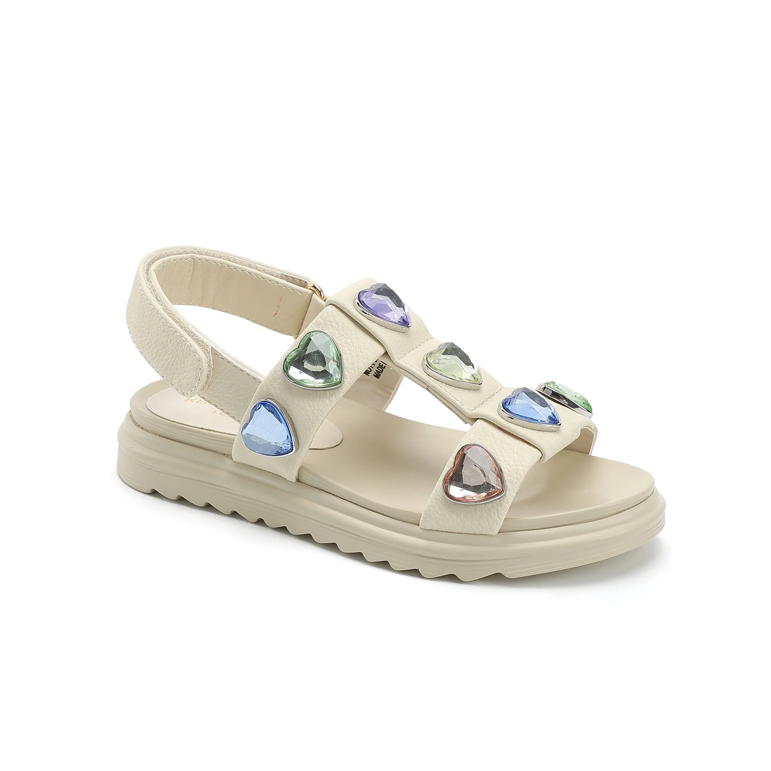 Mini Orson Hearts Sandal - Big Kid Bone - Image 2