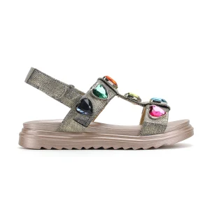Mini Orson Hearts Sandal - Big Kid Gold