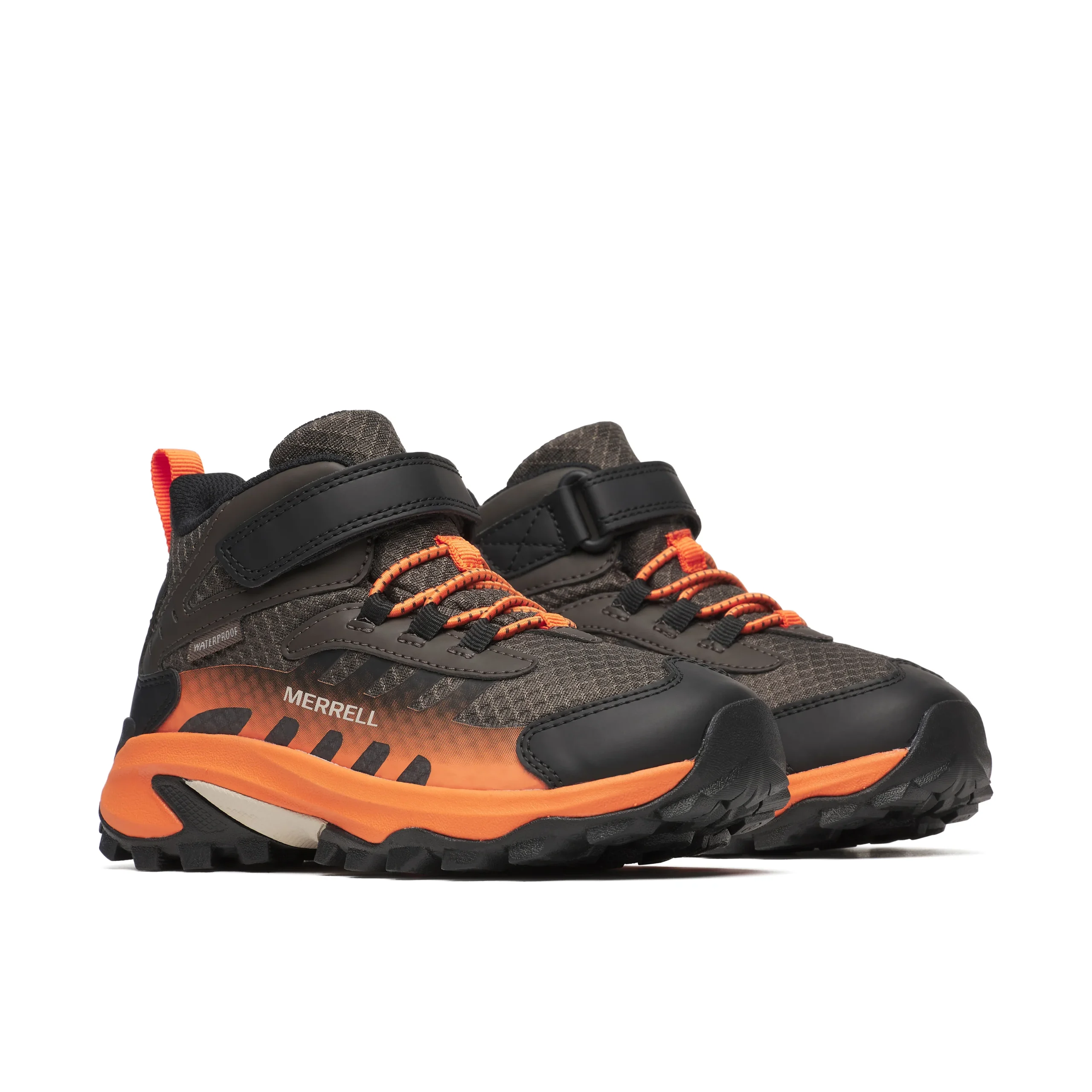 Moab Speed 2 Mid A/C Waterproof Hiker - Big Kid Gunsmoke/Orange - Image 2
