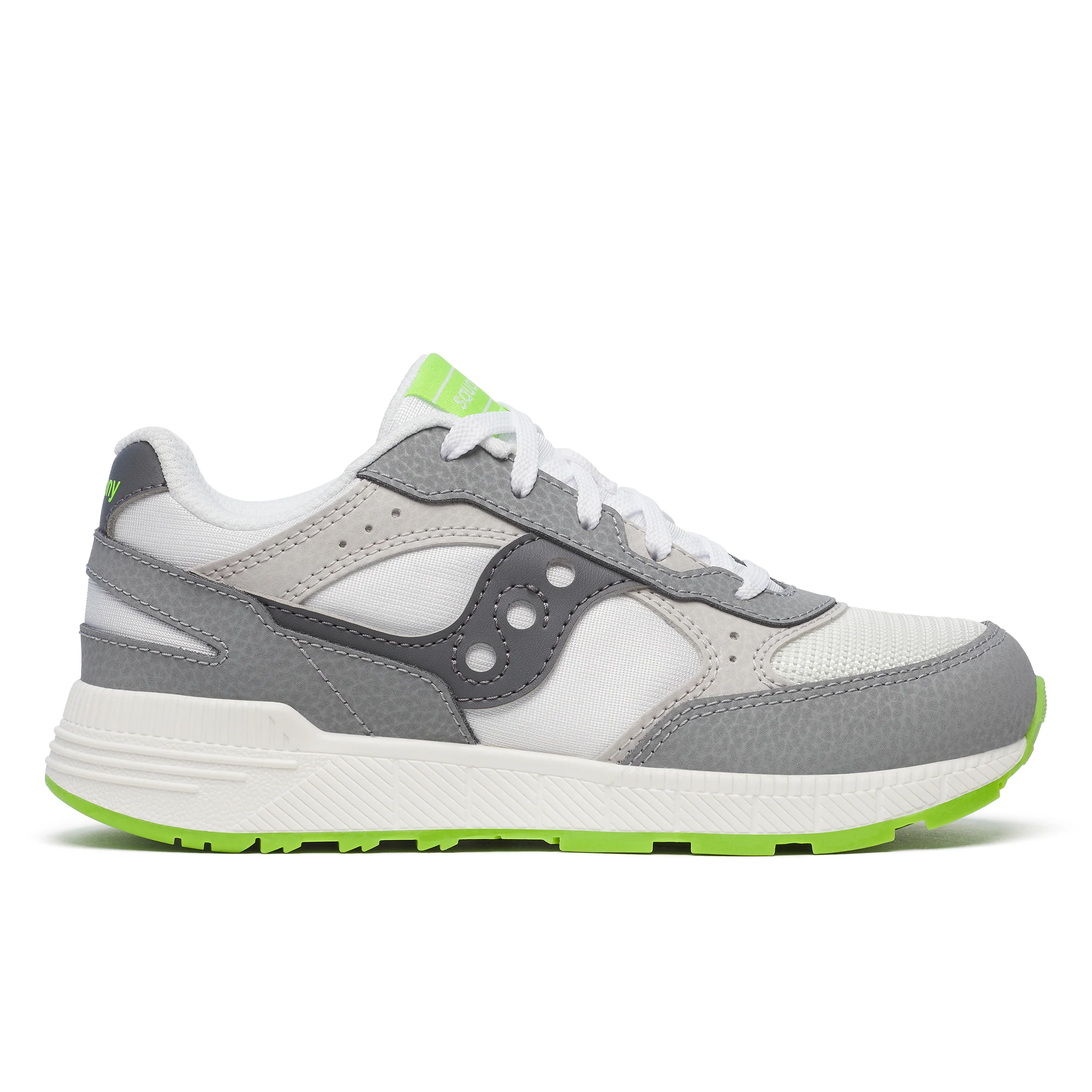 Eclipse KDZ Sneaker - Big Kid White/Grey/Lime