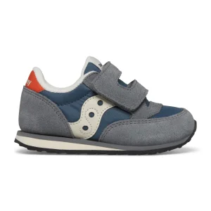 Jazz Hook & Loop Sneaker - Little Kid Grey/Blue/Orange