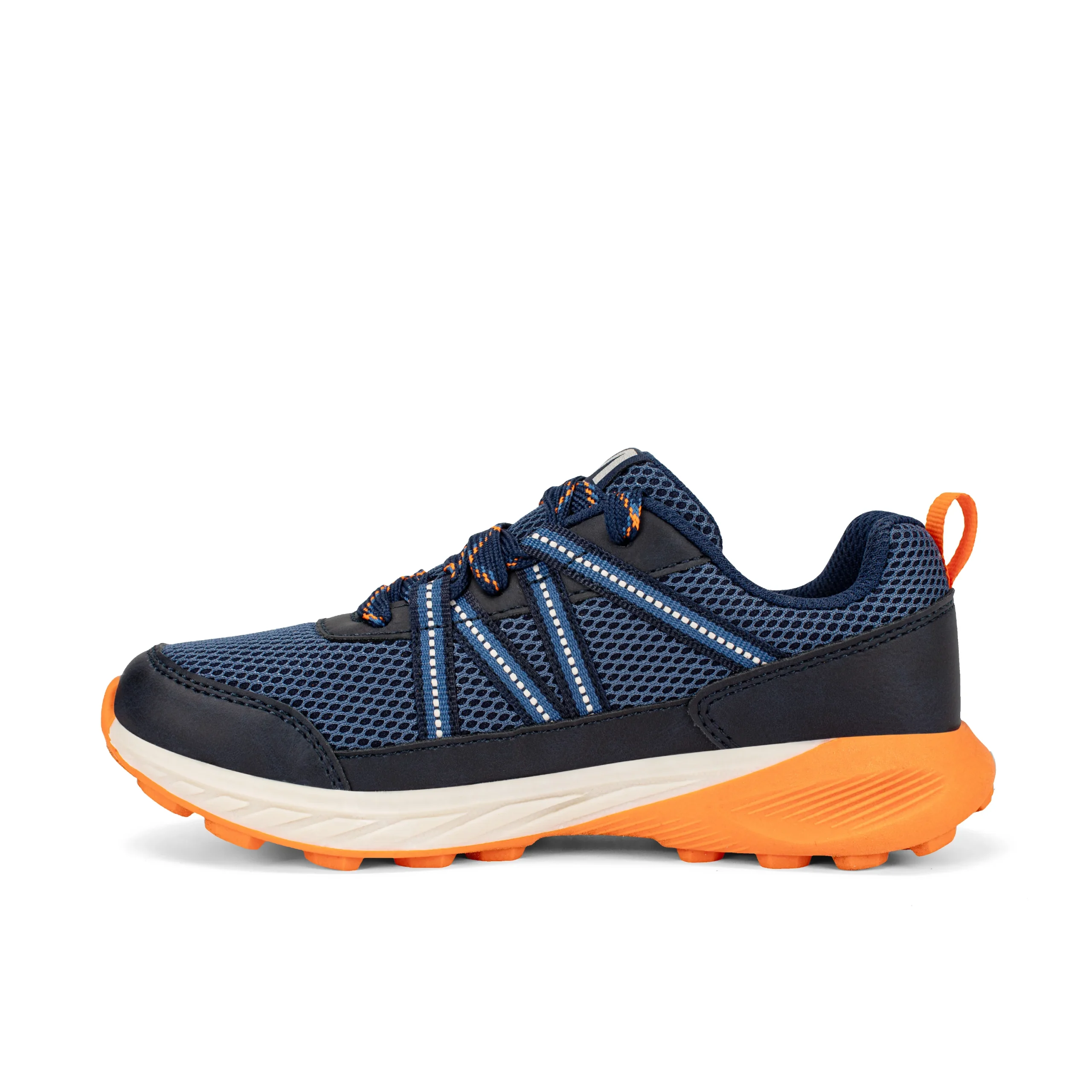 Copter Trek Sneaker - Big Kid Navy/Orange - Image 3