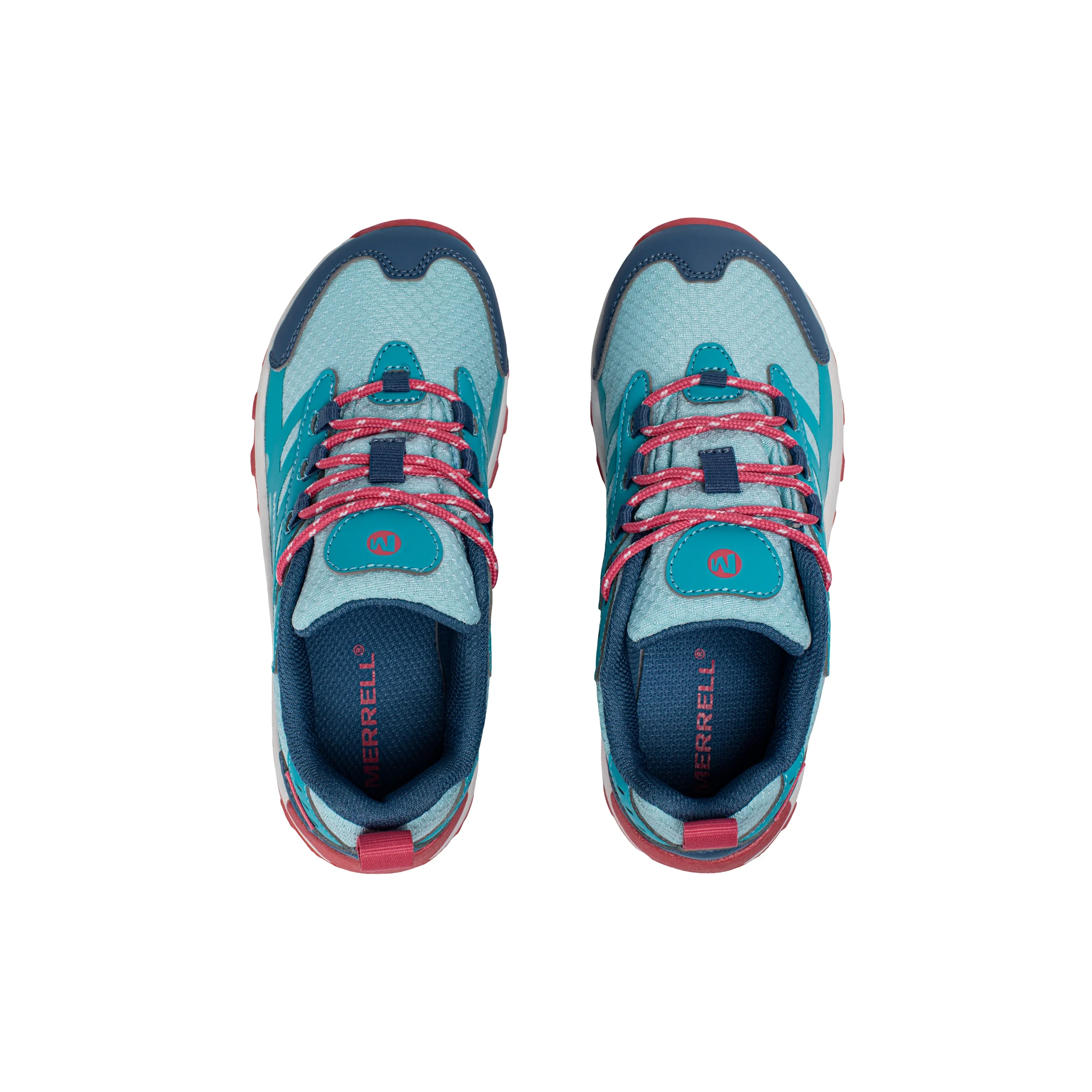 Moab Speed 2 Low Waterproof Sneaker - Big Kid Turq/Coral - Image 6