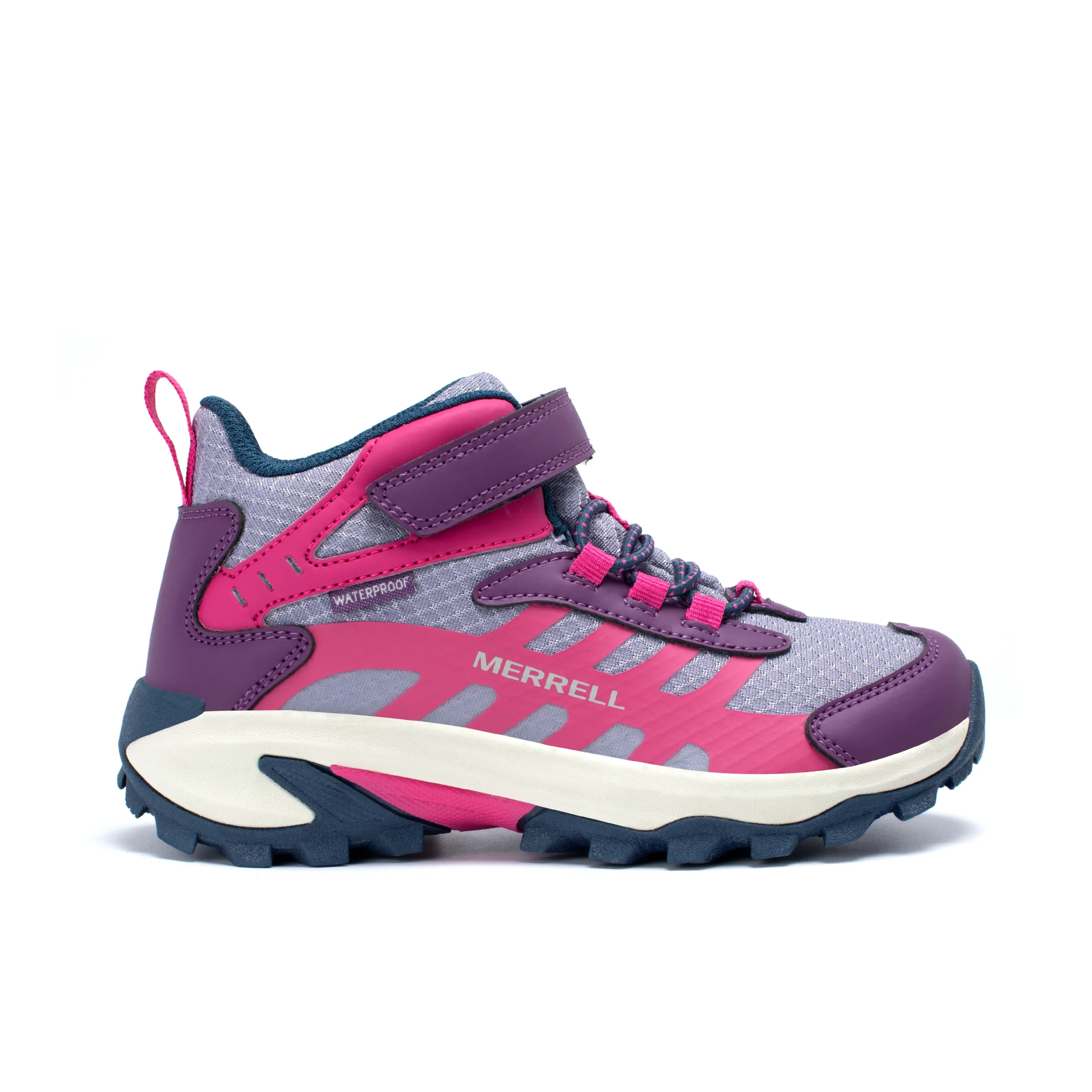 Moab Speed 2 Mid A/C Waterproof Hiker - Big Kid Berry/Navy