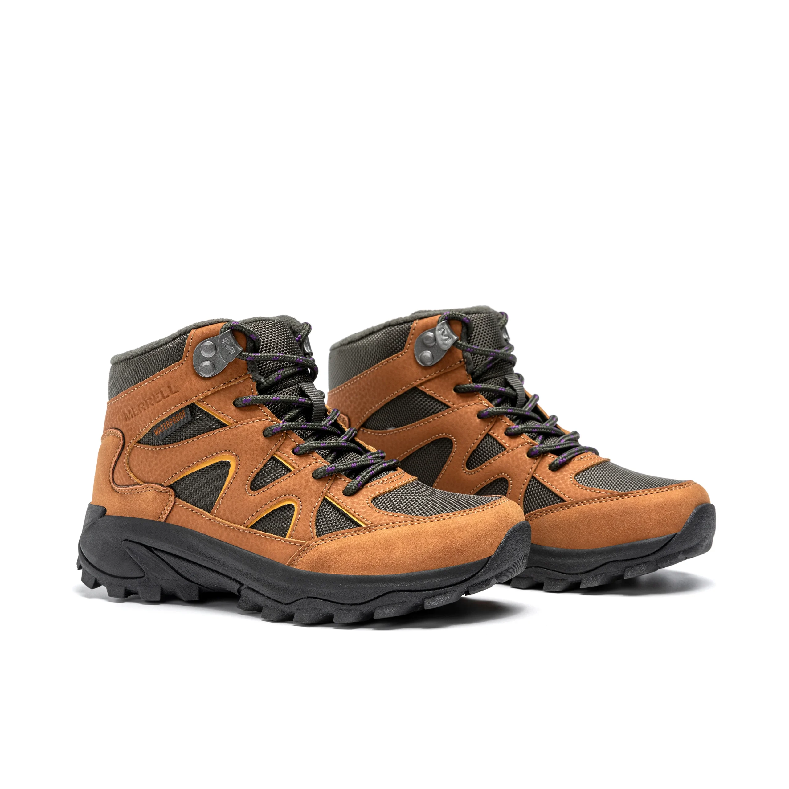 Moab Peak Waterproof Boot - Big Kid Tan/Olive - Image 2