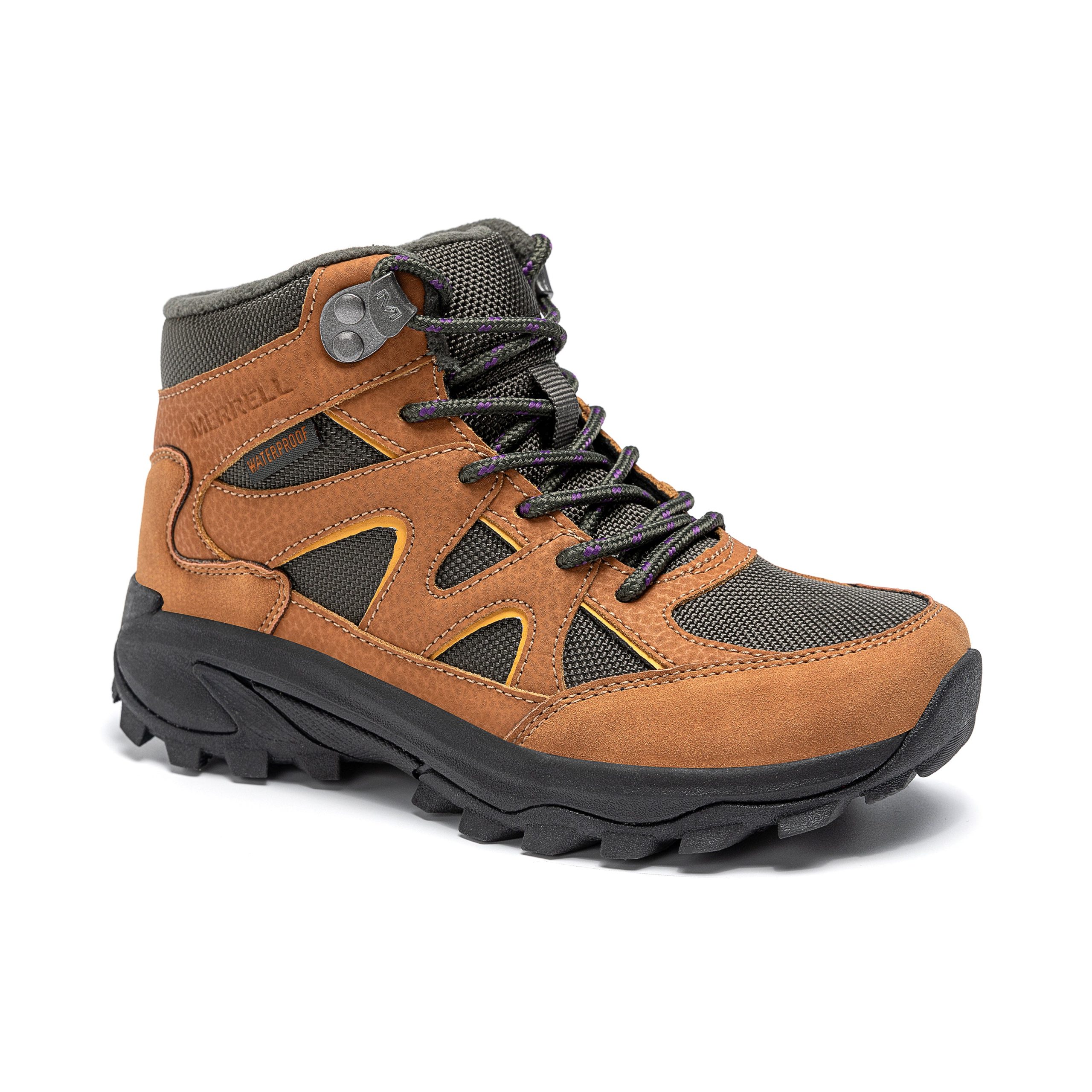 Moab Peak Waterproof Boot - Big Kid Tan/Olive - Image 7