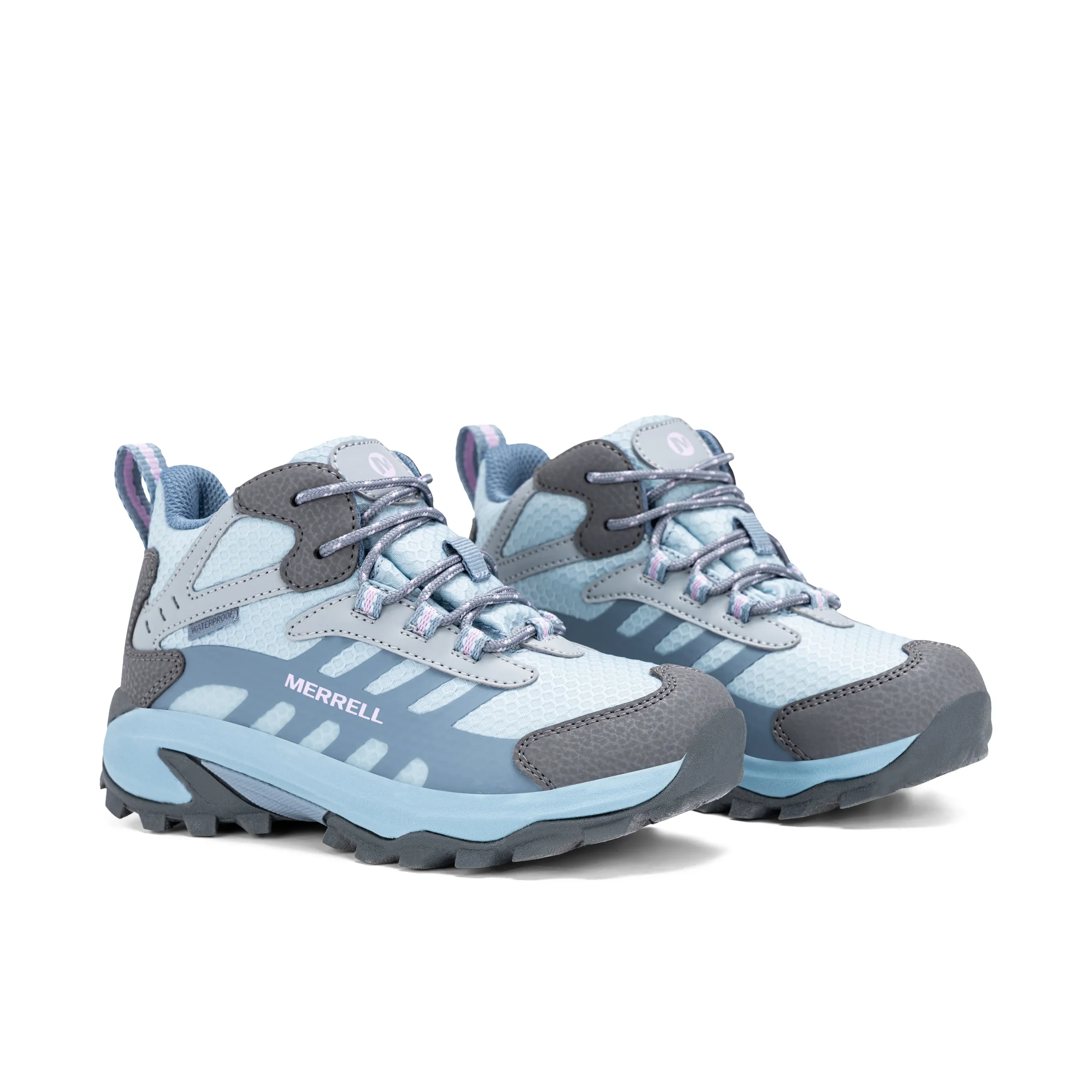 Moab Speed 2 Mid Sneaker - Big Kid Grey Blue - Image 2