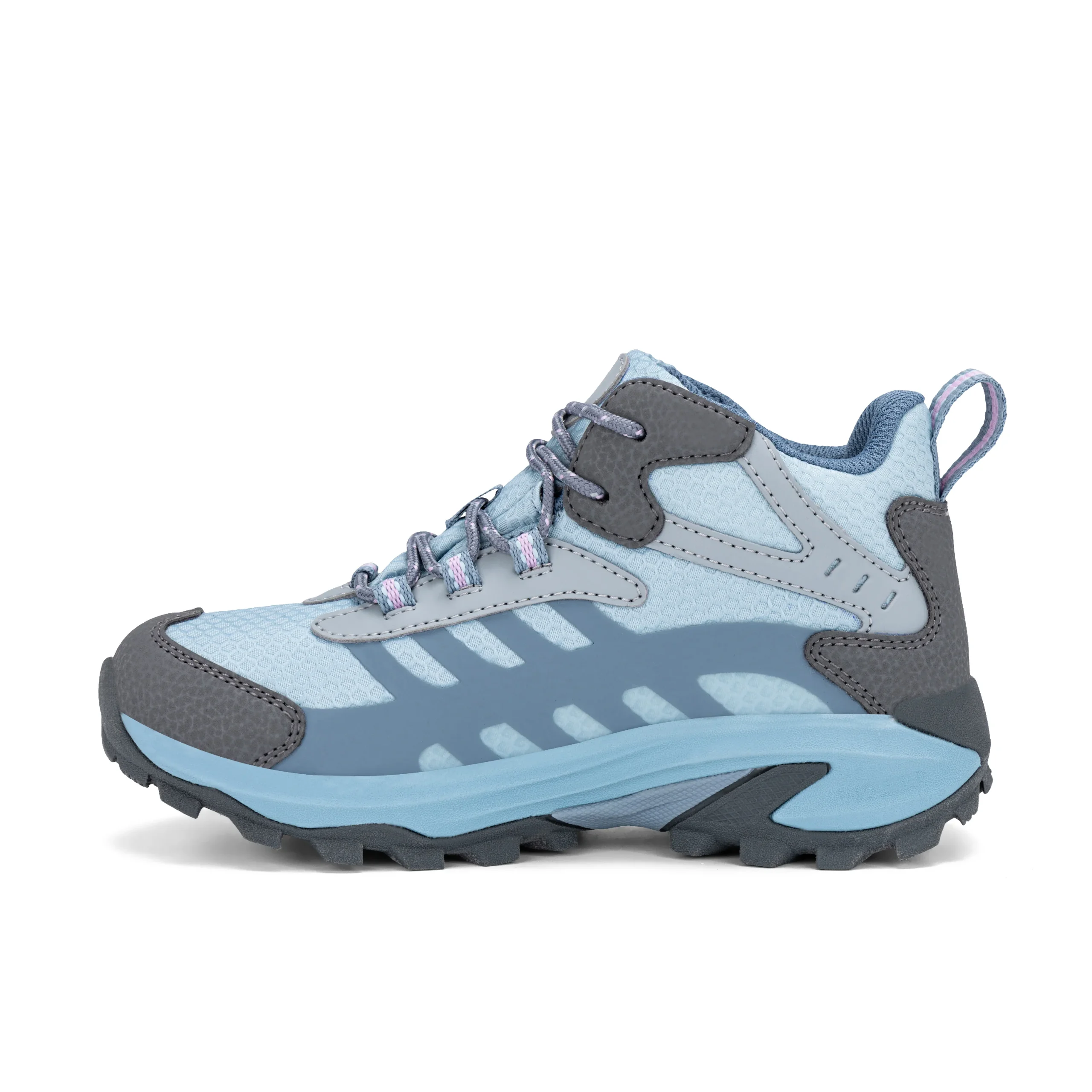 Moab Speed 2 Mid Sneaker - Big Kid Grey Blue - Image 3