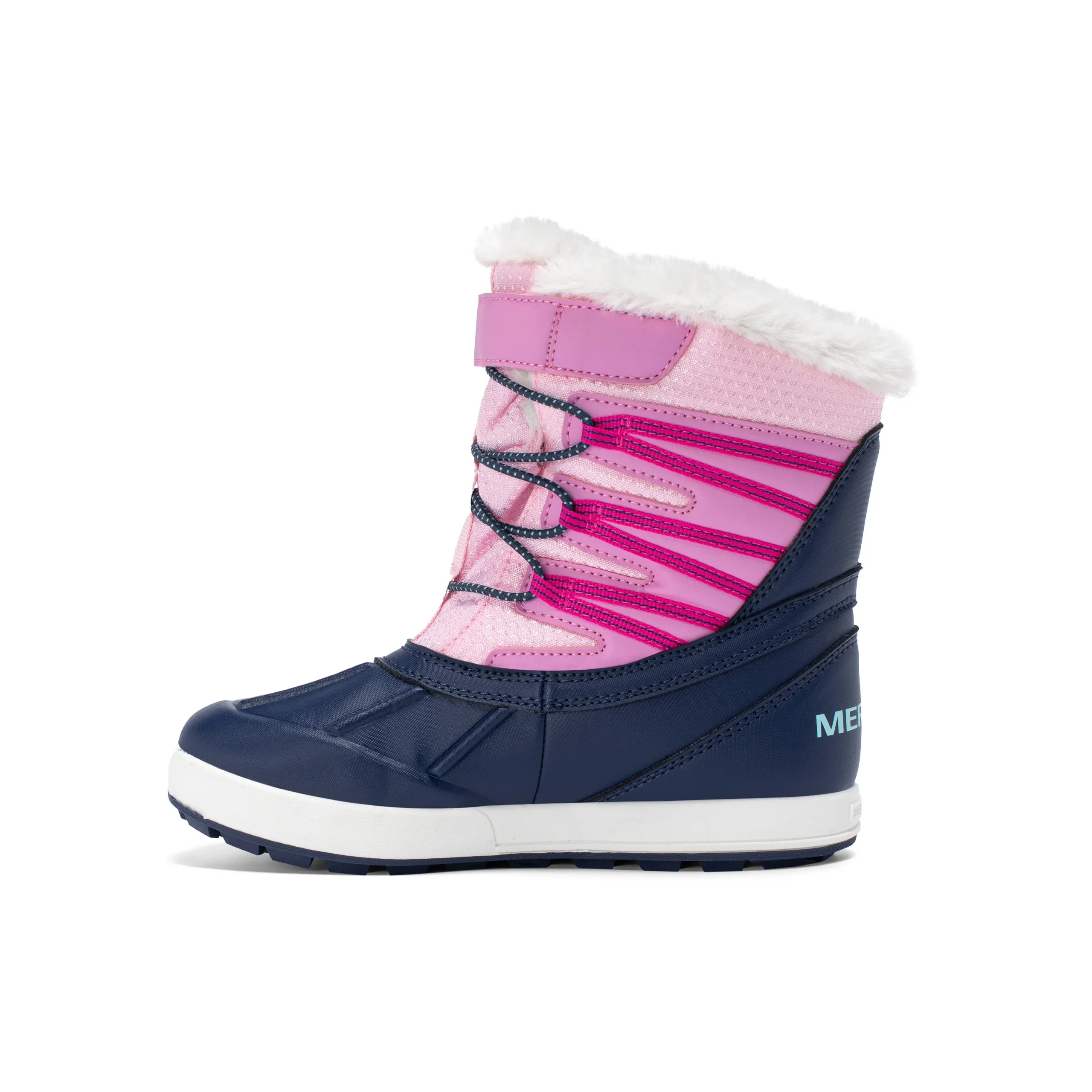 Snow Bank 5.0 Waterproof Boot - Big Kid Navy/Pink - Image 3
