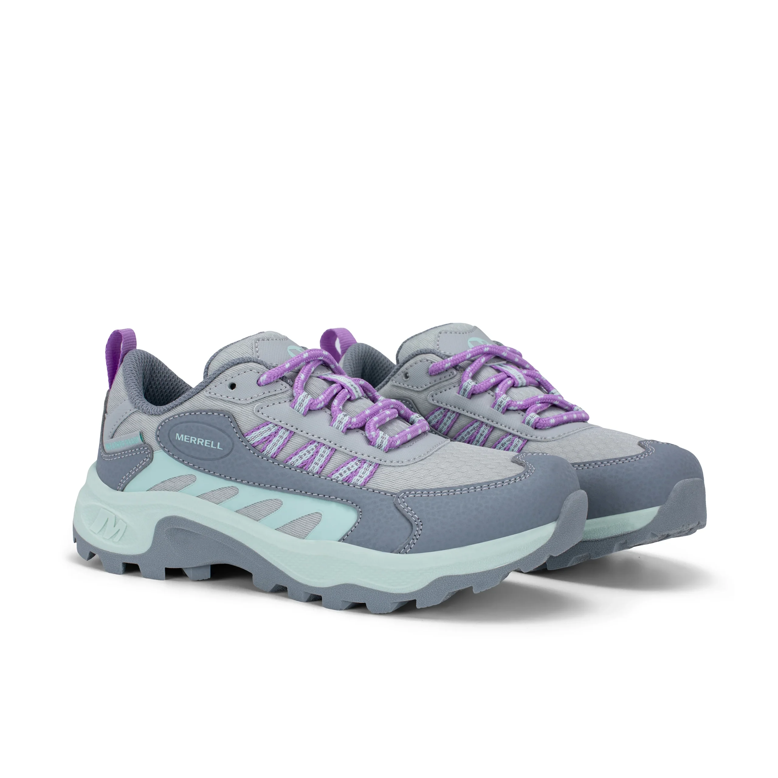 Stowe Low Sneaker - Big Kid Grey/Aqua - Image 2