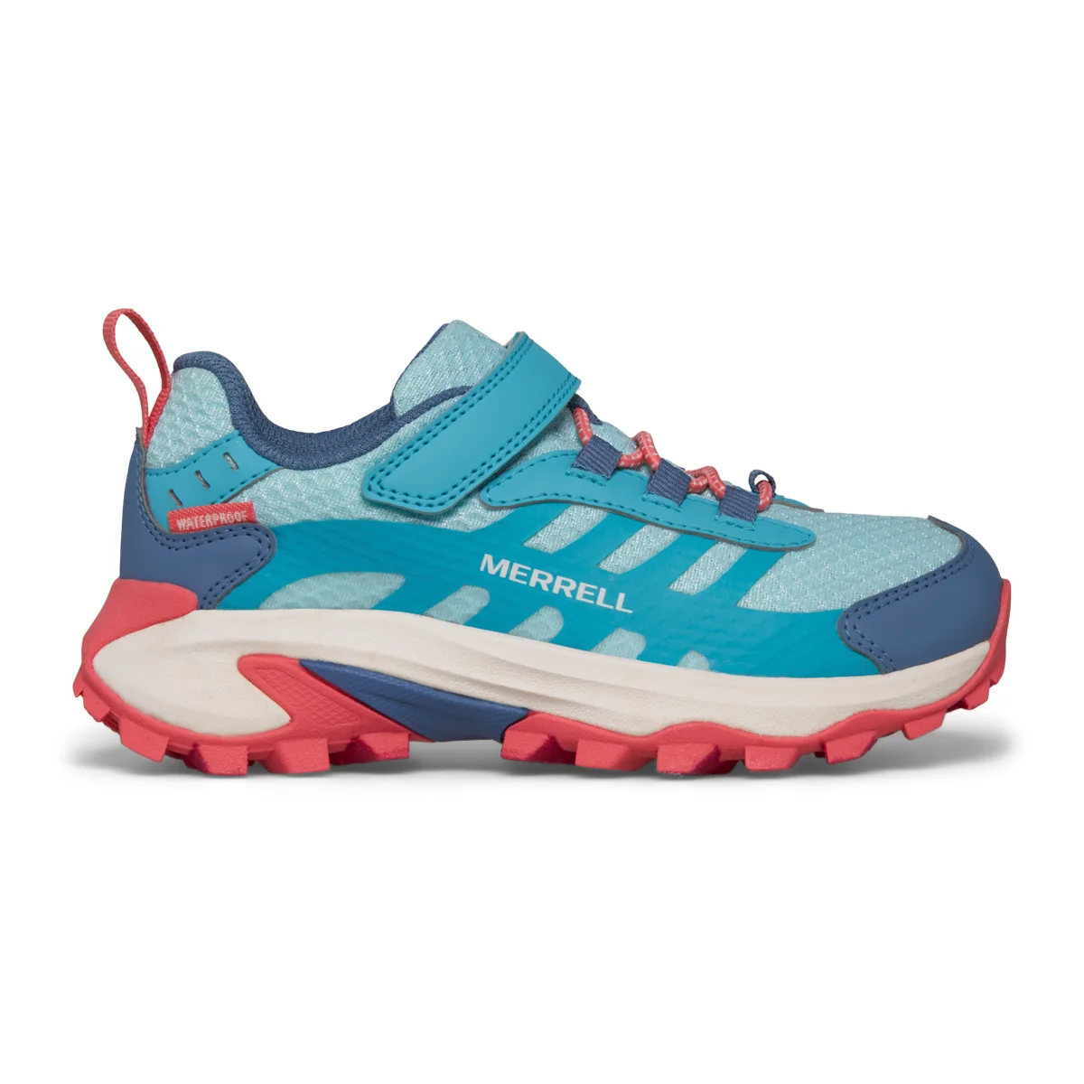 Moab Speed 2 Low A/C Waterproof Sneaker - Big Kid Turq/Coral