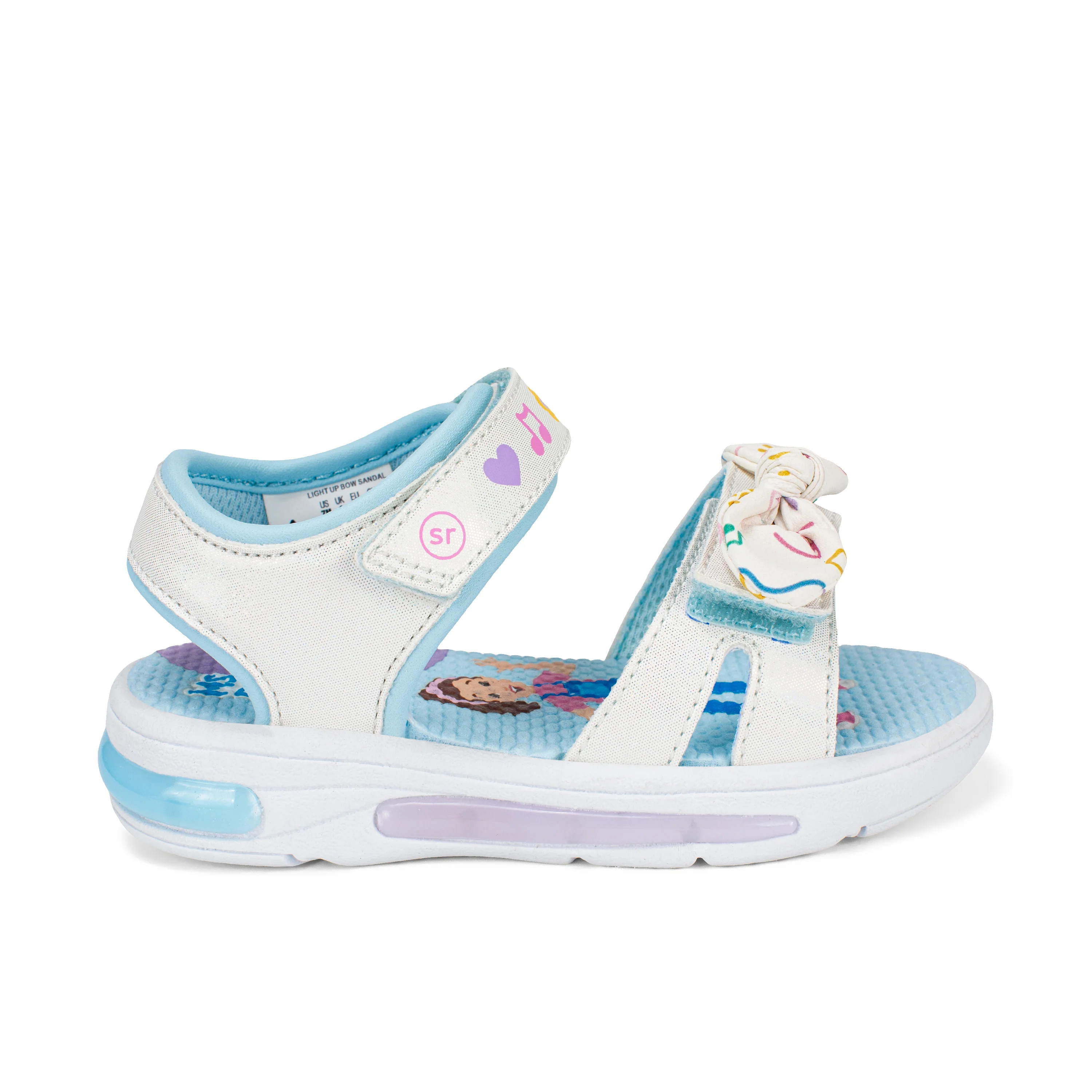 Light Up Bow Sandal - Little Kid White
