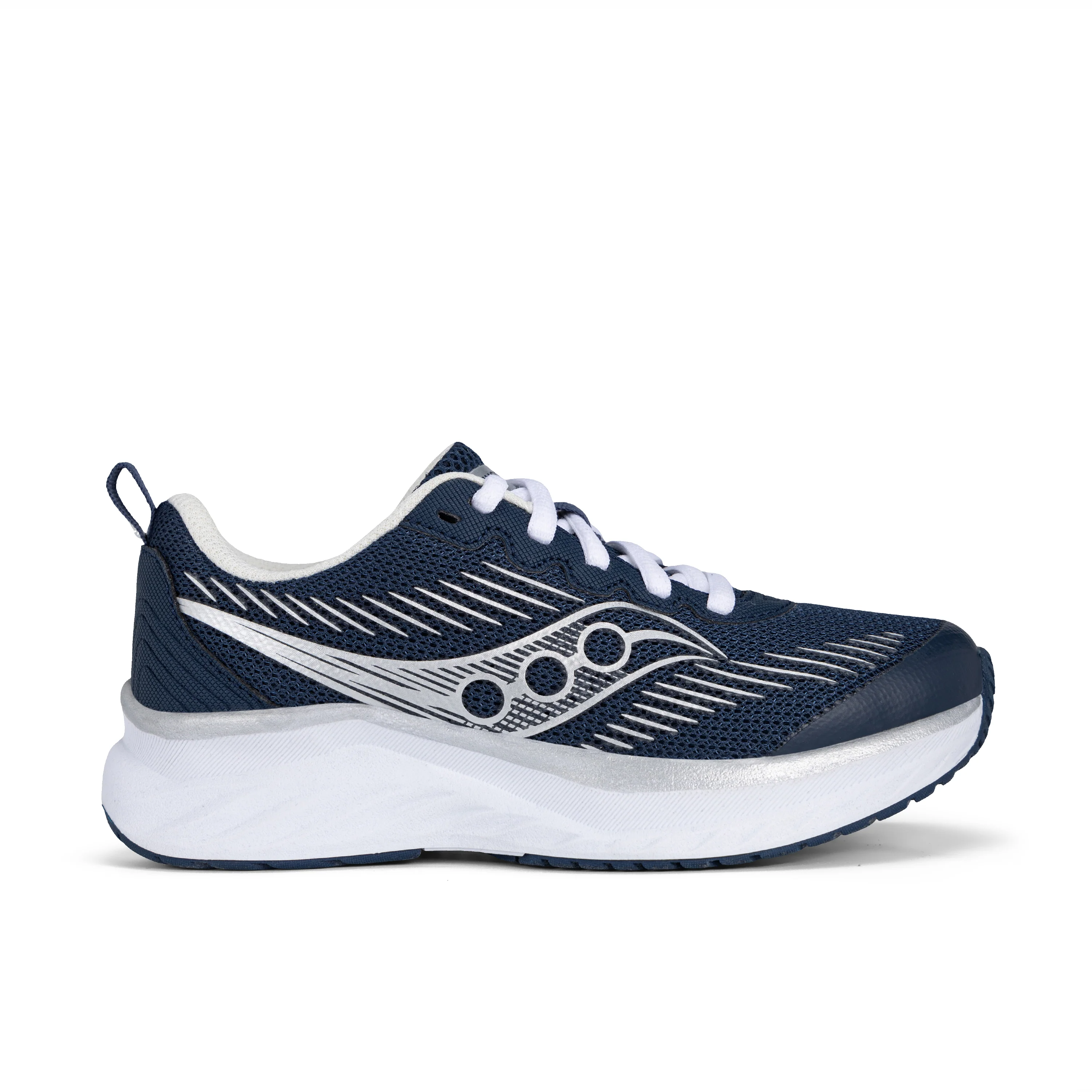 Cadence Sneaker - Big Kid Navy Silver