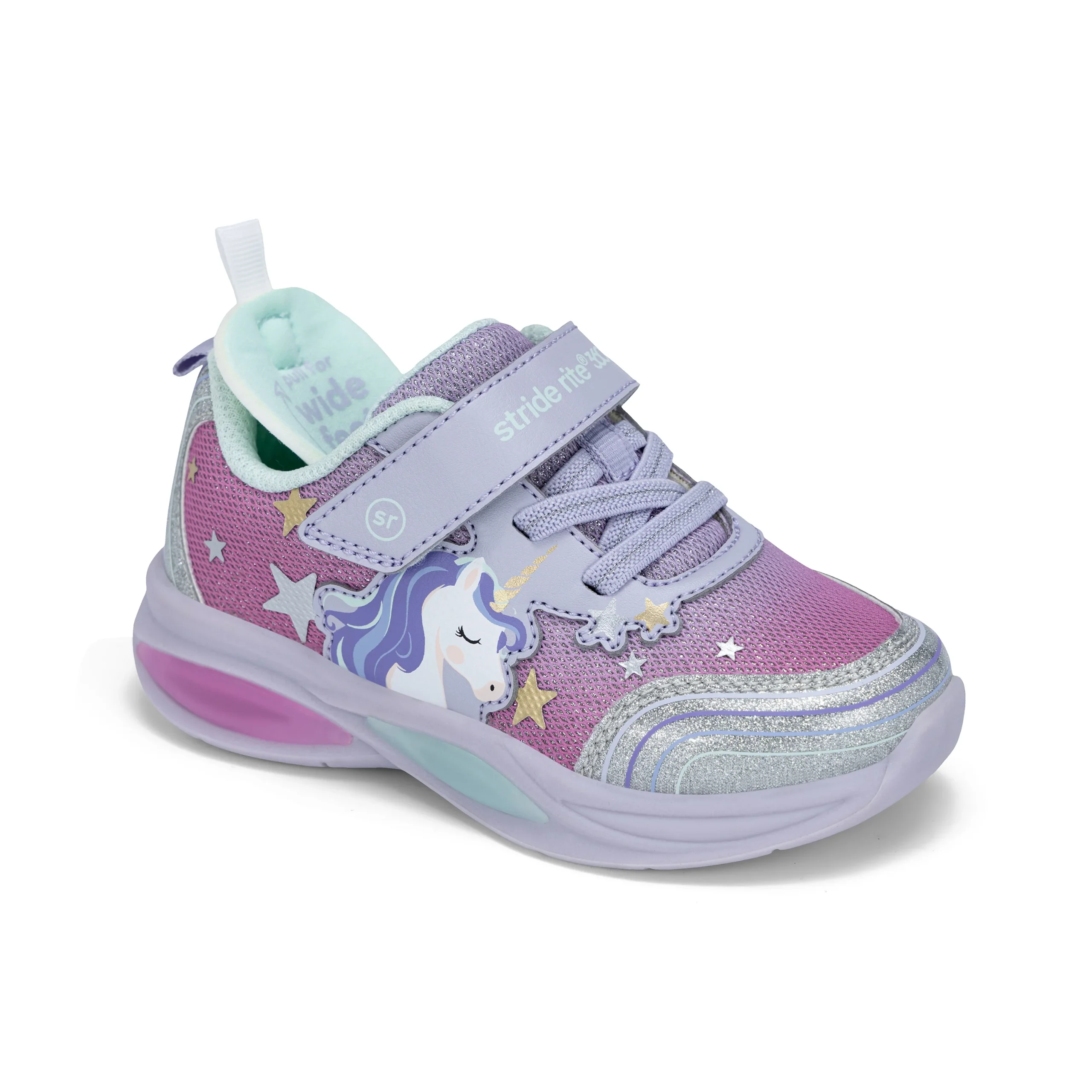 Luna Lighted Sneaker - Little Kid Lavendar - Image 3