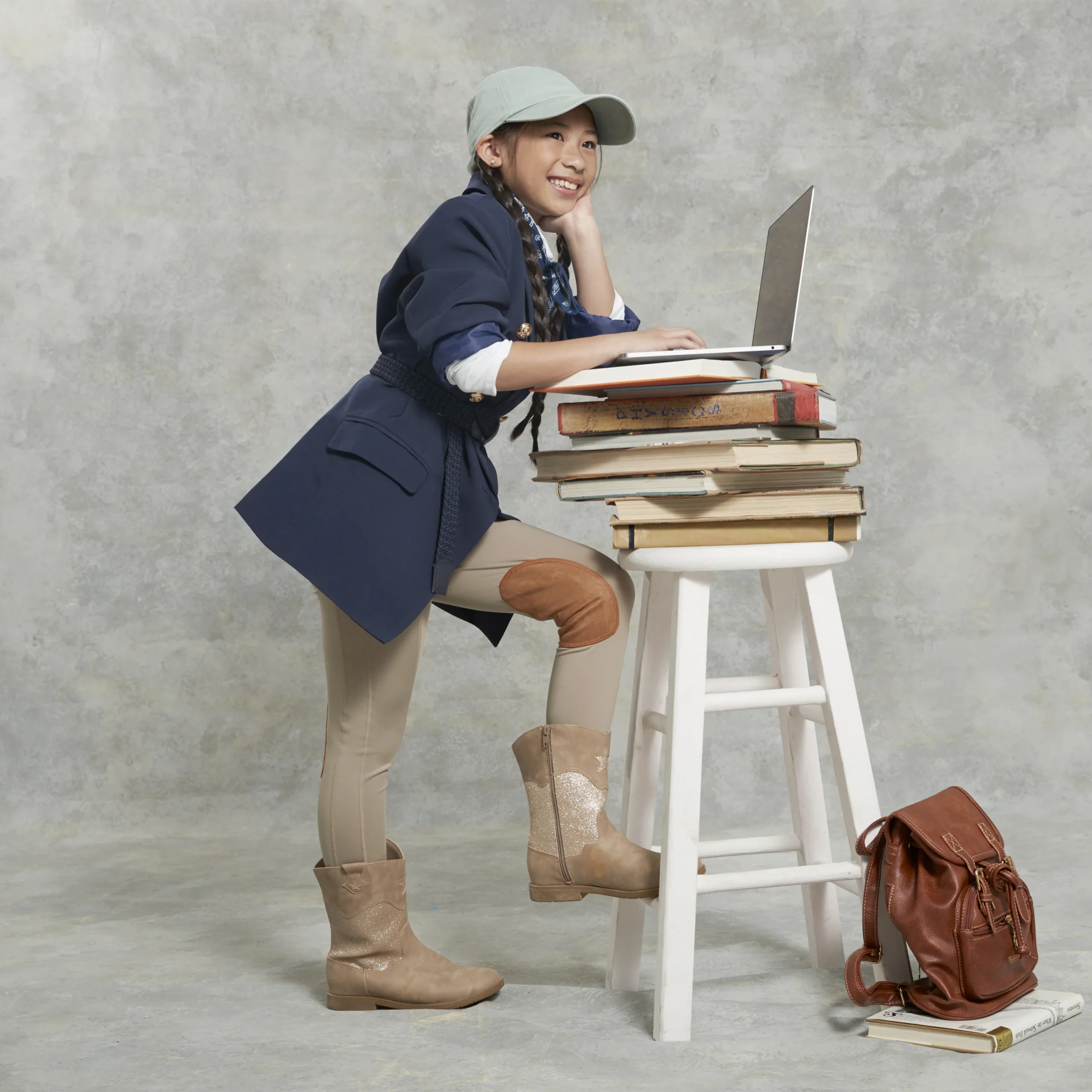 Wynona Western Boot - Big Kid Taupe - Image 3