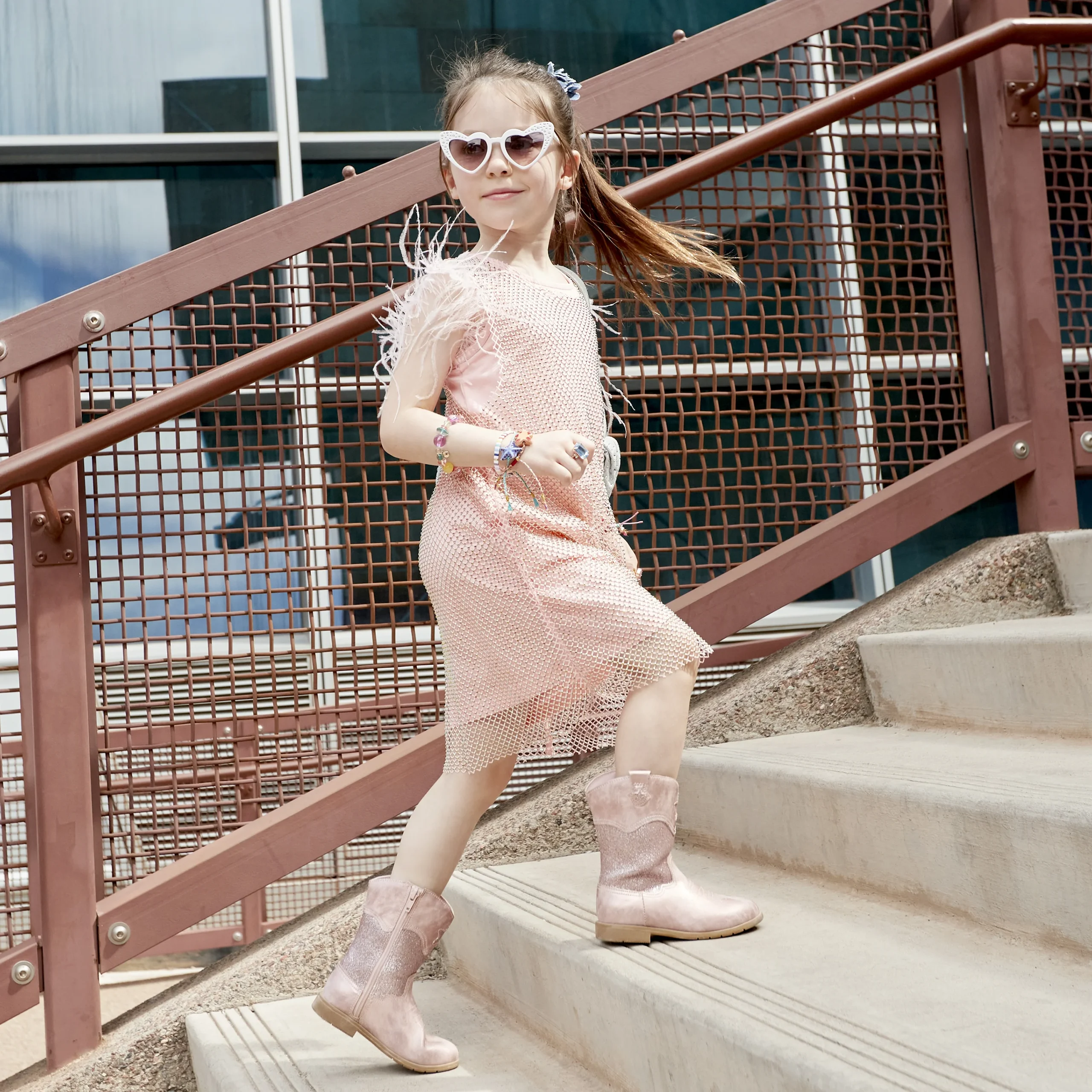 Wynona Western Boot - Big Kid Blush - Image 2